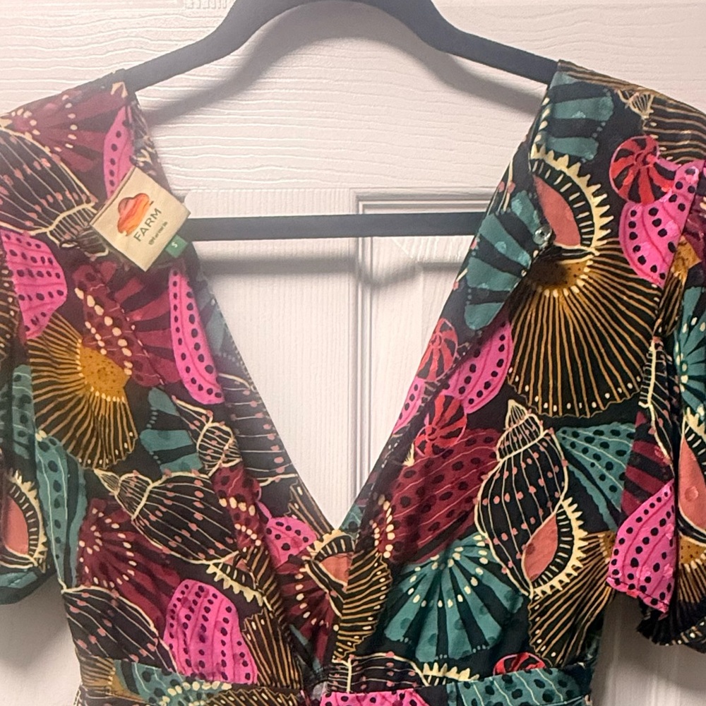 FARM Rio Shell Mix Midi Dress - Picture 3 of 4